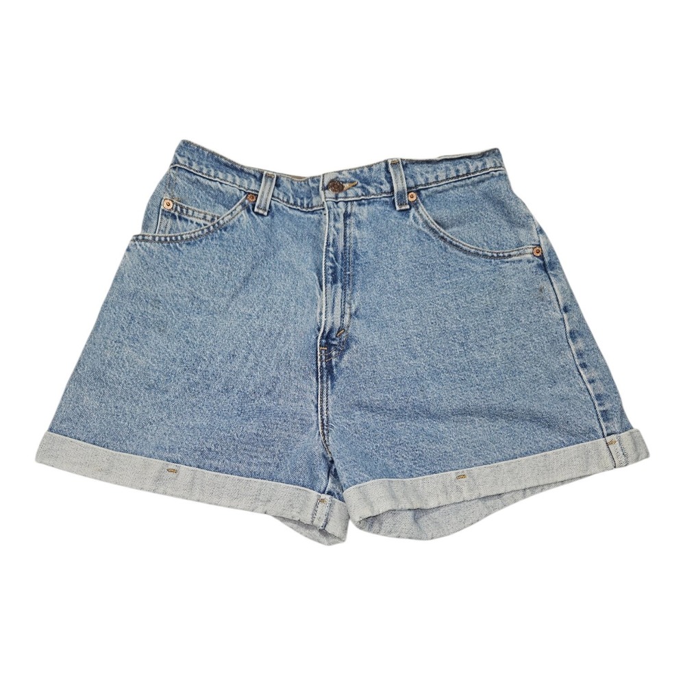 VTG 90s Levi's 954 Regular Fit Denim Shorts Light Wash Orange Tab Sz 11